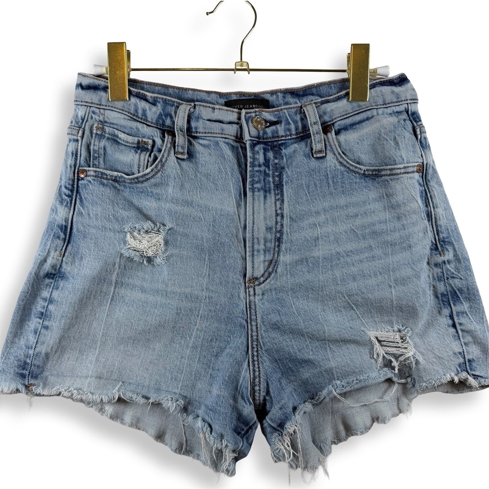 Silver Jeans Co Womens 29 Highly Desirable Distressed Denim Shorts Raw Hem